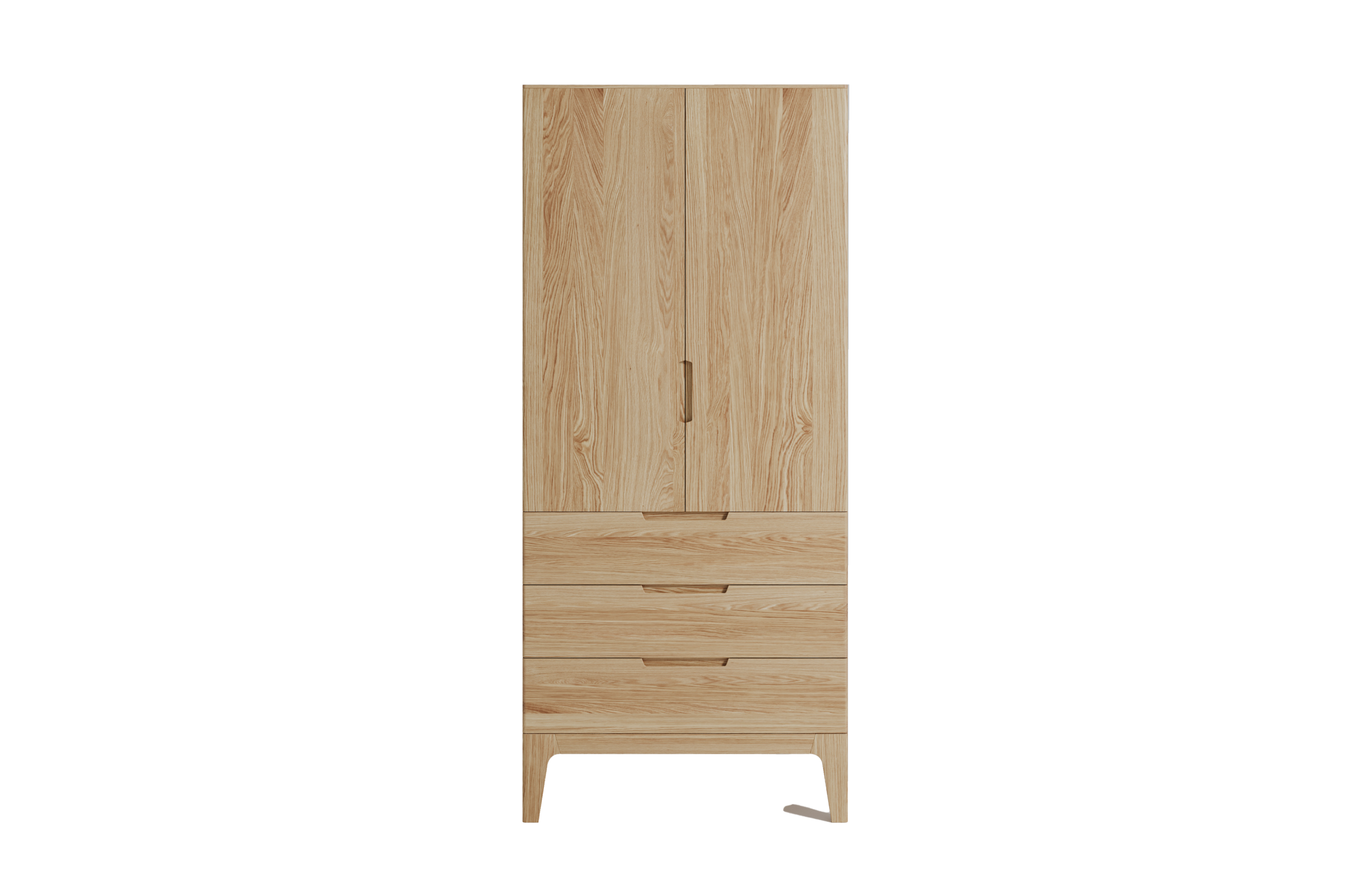 skrina-avita-2-dverova-3-zasuvky-lunasedacky-dub (1) Skriňa AVITA 2-dverová s 3 zásuvkami – Obrázok 1